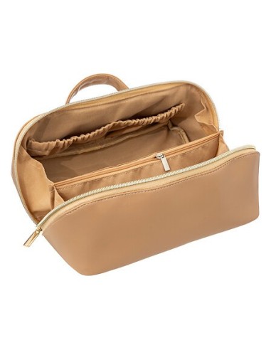 Trousse da toilette effetto pelle beige – Elegante e compatta | Shopincasa