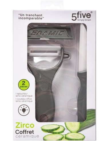 5five Coltello e pelapatate in ceramica zirco – Set cucina | Shopincasa