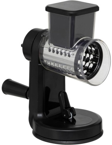 Grattugia con manovella 3 lame Silver Pro nero | Shopincasa