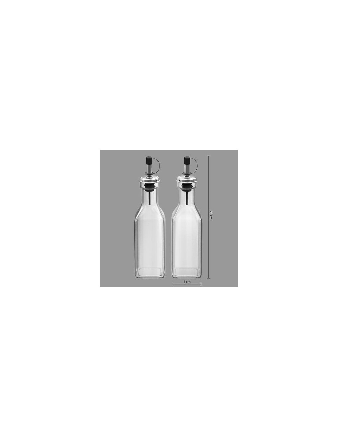 Set bottiglie olio e aceto 0,16 L in vetro | Shopincasa