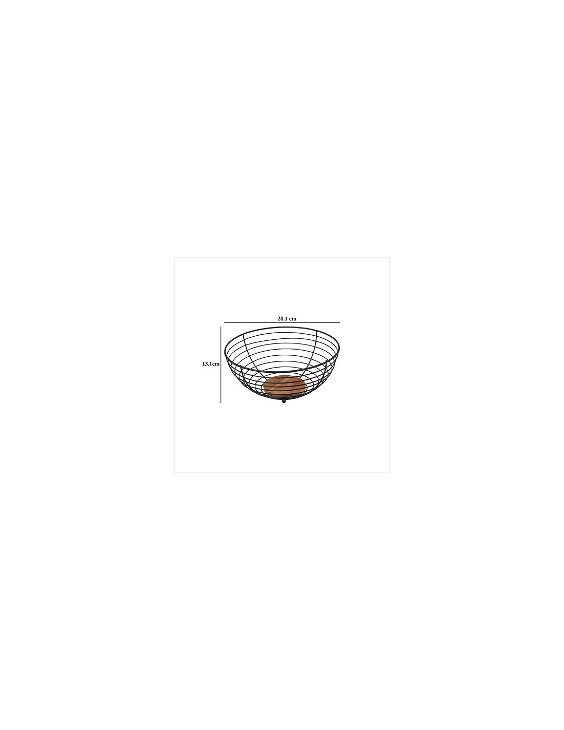 5five Cesto di frutta 28 cm in acciaio e acacia | Shopincasa