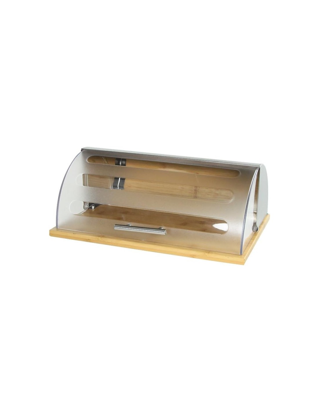 Scatola porta pane Cranberry in acciaio inox, PS e bambù | Shopincasa