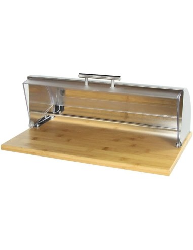 Scatola porta pane Cranberry in acciaio inox, PS e bambù | Shopincasa