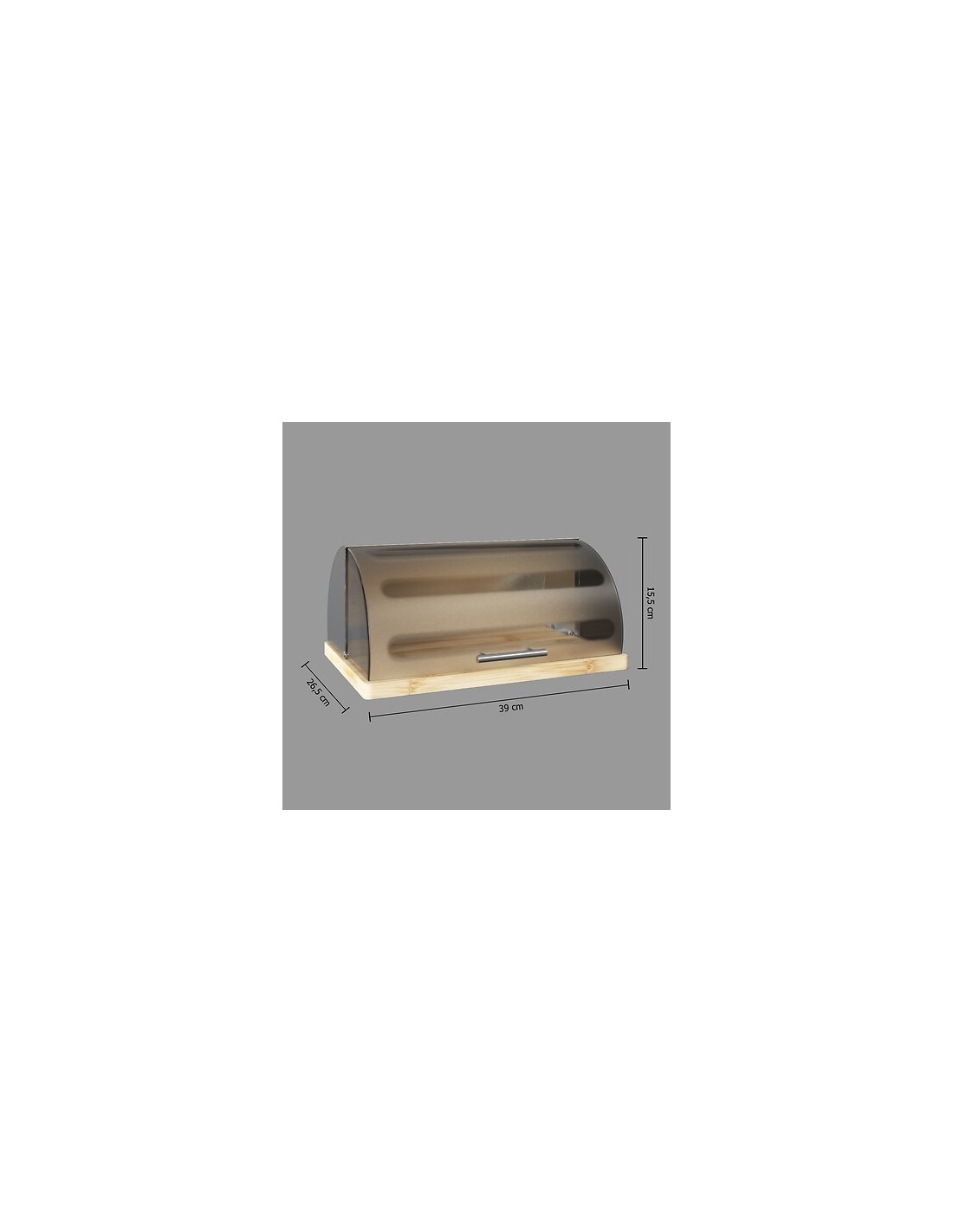Scatola porta pane Cranberry in acciaio inox, PS e bambù | Shopincasa
