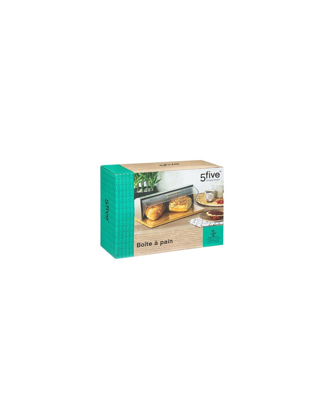 Scatola porta pane Cranberry in acciaio inox, PS e bambù | Shopincasa
