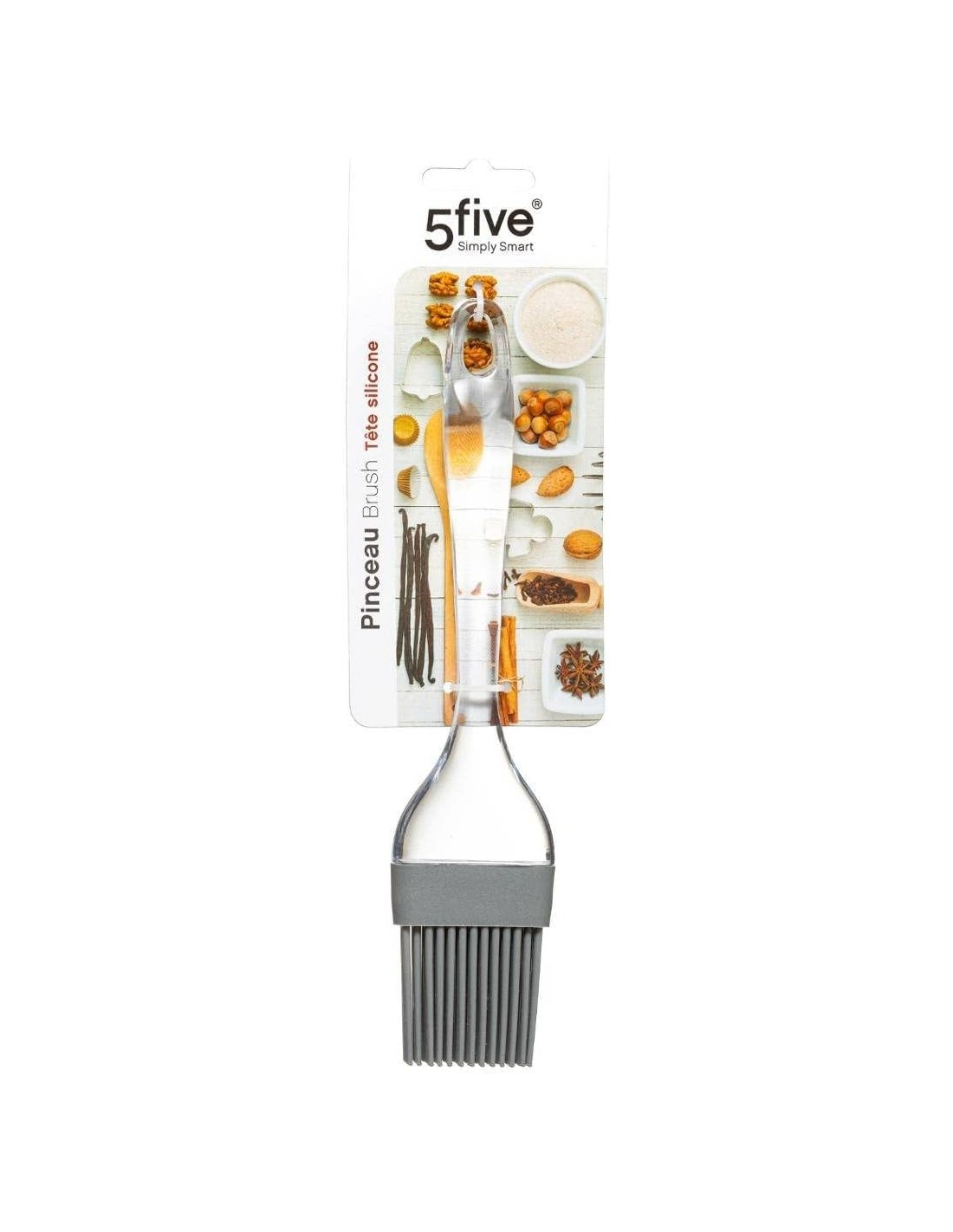 5five Pennello in Silicone Trasparente – Pennello da Cucina | Shopincasa.it