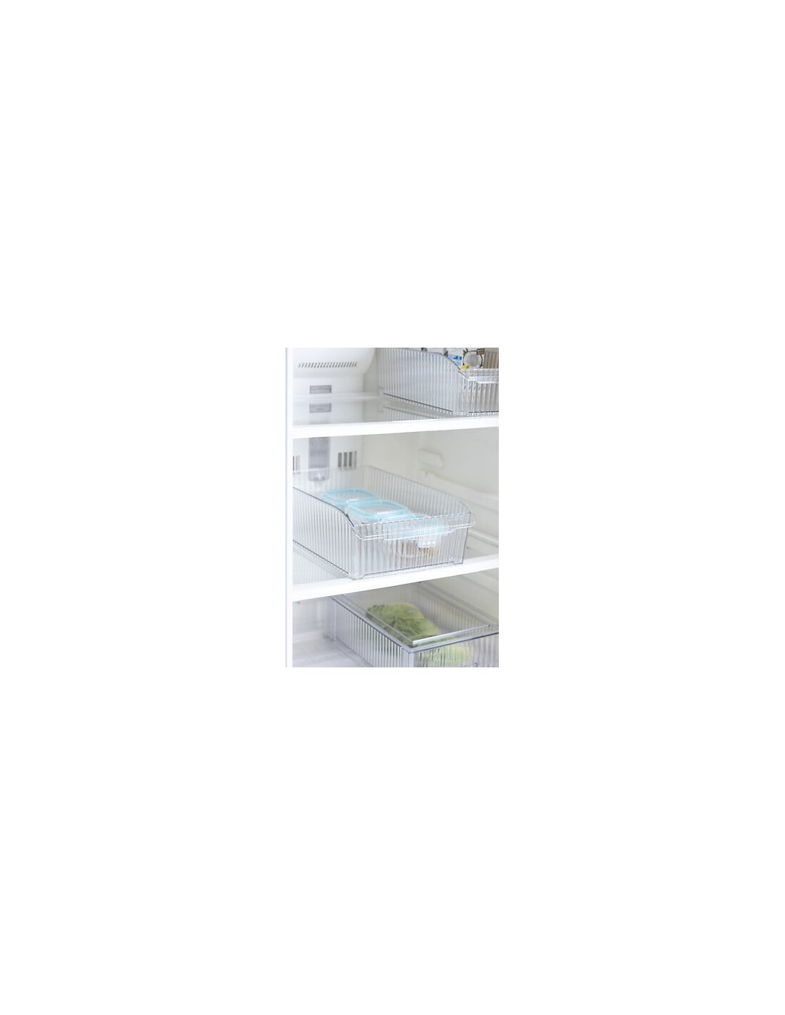 Contenitore con Ruote per Frigorifero – Streaks PET Trasparente | Shopincasa.it