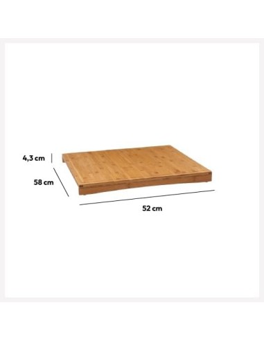 Tagliere Copri Piano di Cottura 52x58 cm – Bambù | Shopincasa.it