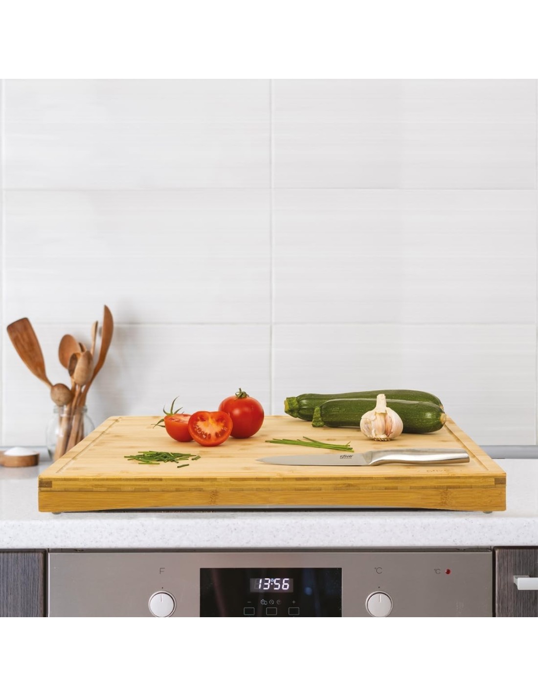 Tagliere Copri Piano di Cottura 52x58 cm – Bambù | Shopincasa.it