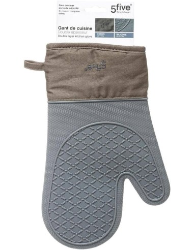 5five – Guanto da Cucina in Silicone e Cotone, Grigio | Shopincasa.it