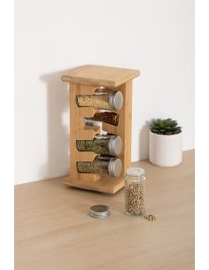 5five – Portaspezie per 8 Barattoli in Bambù | Shopincasa.it