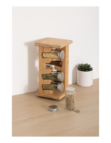 5five – Portaspezie per 8 Barattoli in Bambù | Shopincasa.it