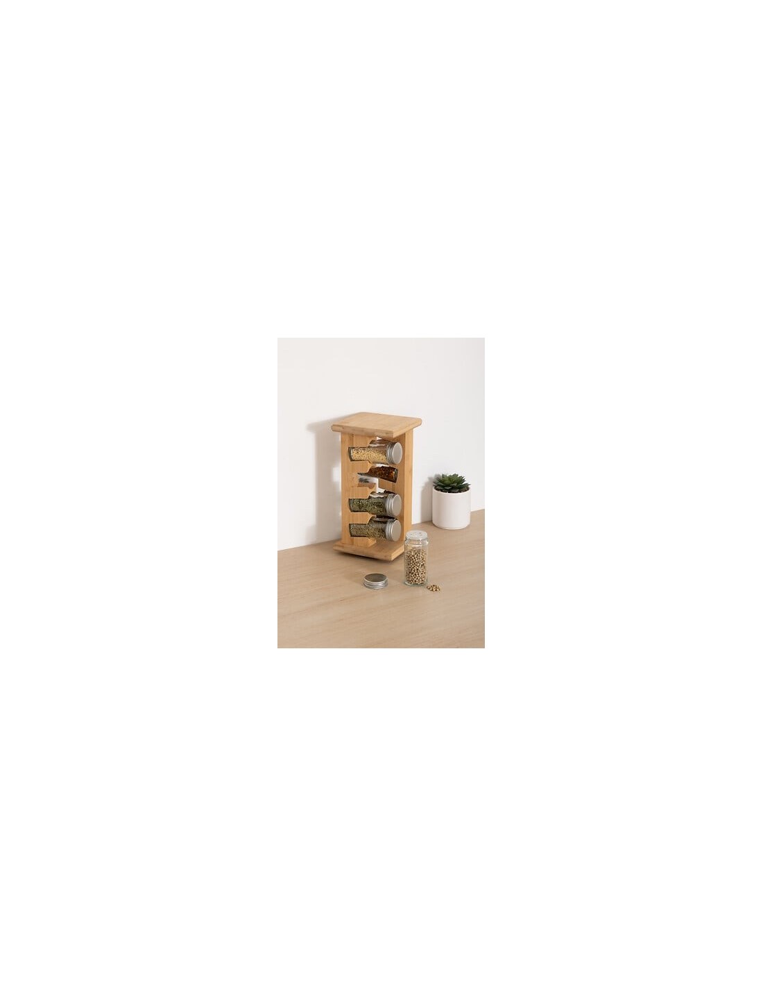 5five – Portaspezie per 8 Barattoli in Bambù | Shopincasa.it