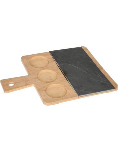 Set Aperitivo 4 Pezzi in Ardesia e Bambù | Shopincasa.it