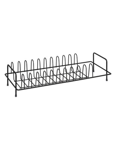 Scolapiatti Black Edition 1 livello in metallo nero | shopincasa.it