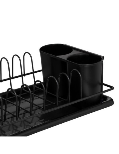 Scolapiatti Black Edition 1 livello in metallo nero | shopincasa.it