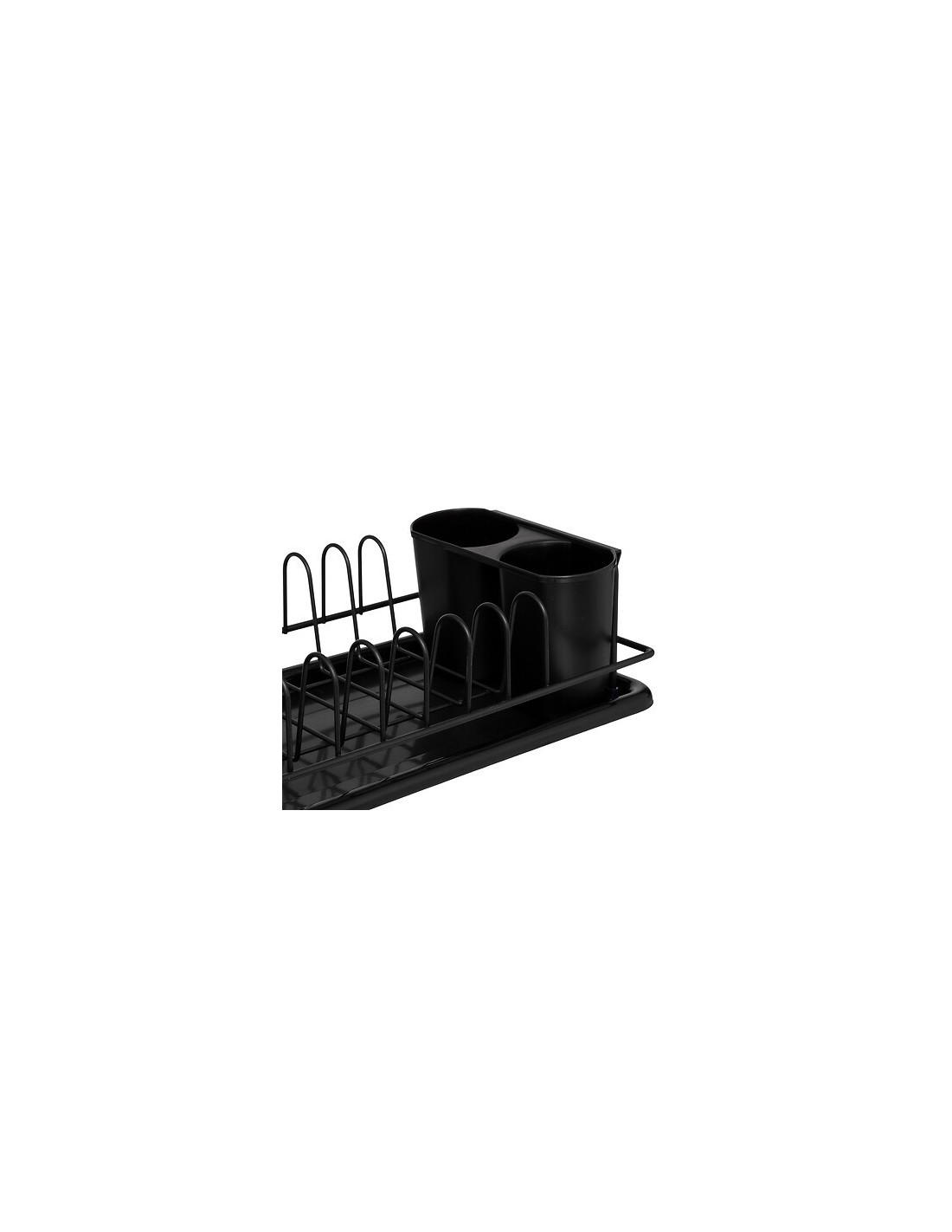 Scolapiatti Black Edition 1 livello in metallo nero | shopincasa.it