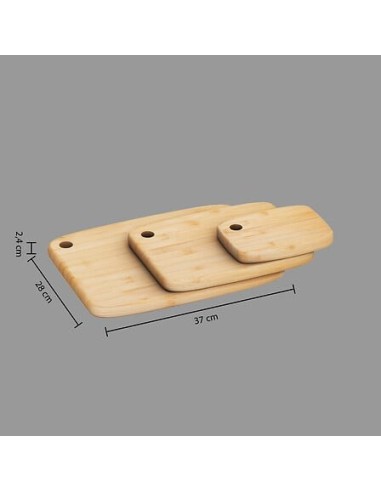 Set di 3 taglieri in bambù beige | shopincasa.it