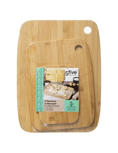 Set di 3 taglieri in bambù beige | shopincasa.it