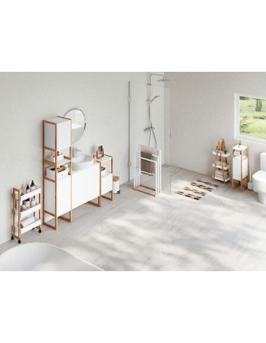 Pattumiera a pedale Natureo 3 L in metallo e bambù | shopincasa.it