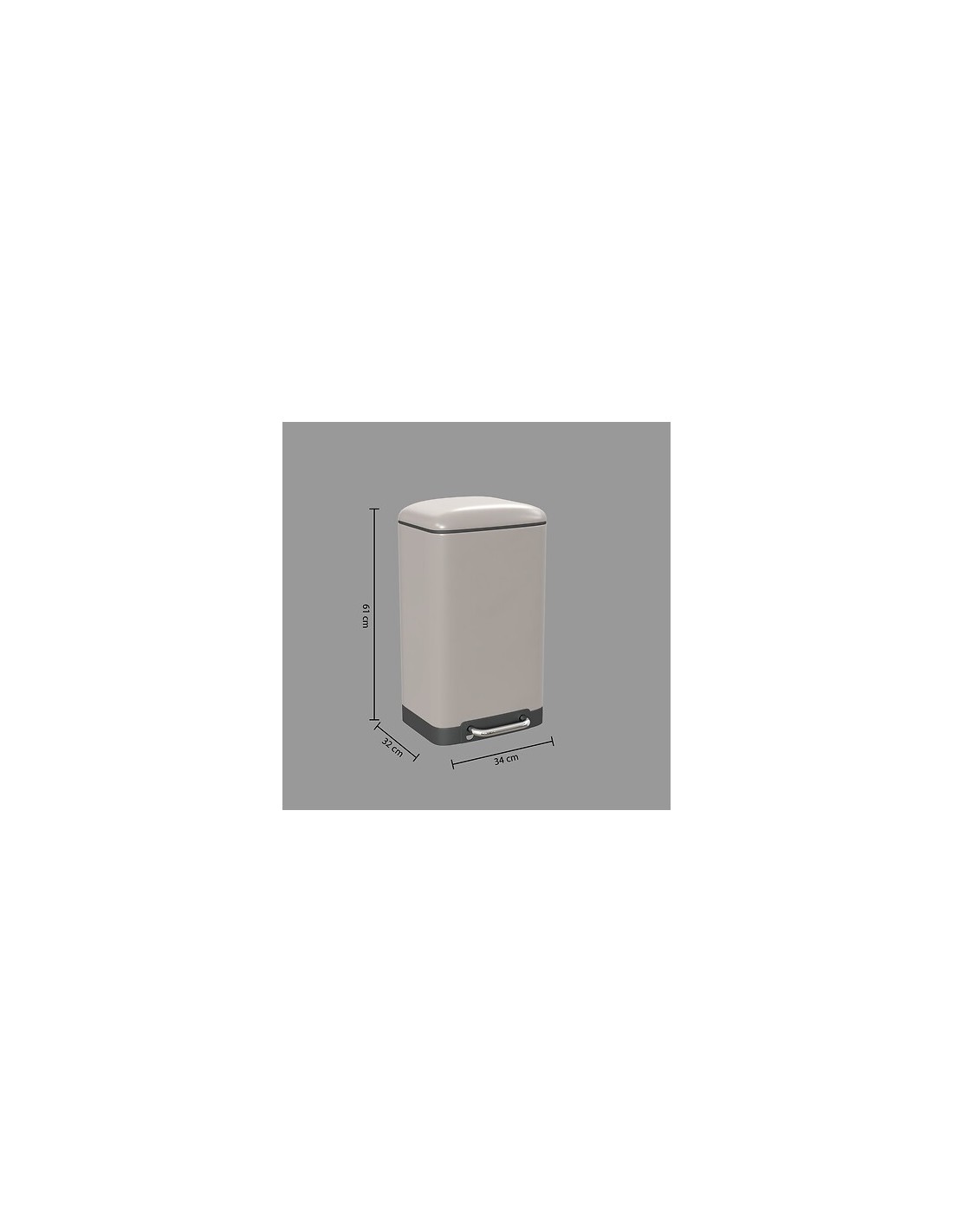 Pattumiera Ariane 30 L in metallo talpa a pedale | shopincasa.it