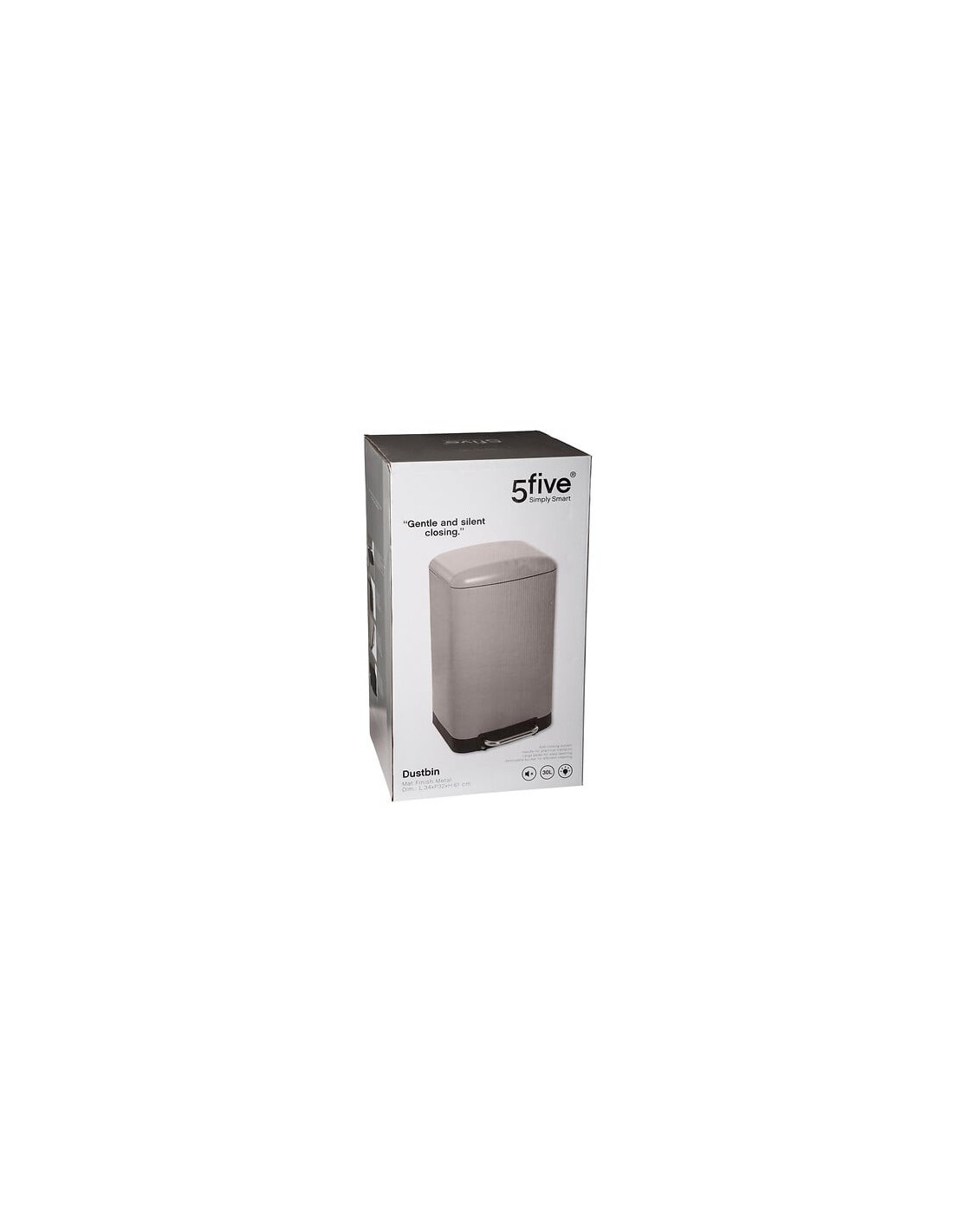 Pattumiera Ariane 30 L in metallo talpa a pedale | shopincasa.it