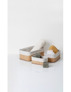 CESTE BUCATO VIMINI: vendita online SET 3 CESTINI IN BAMBOO in offerta 2