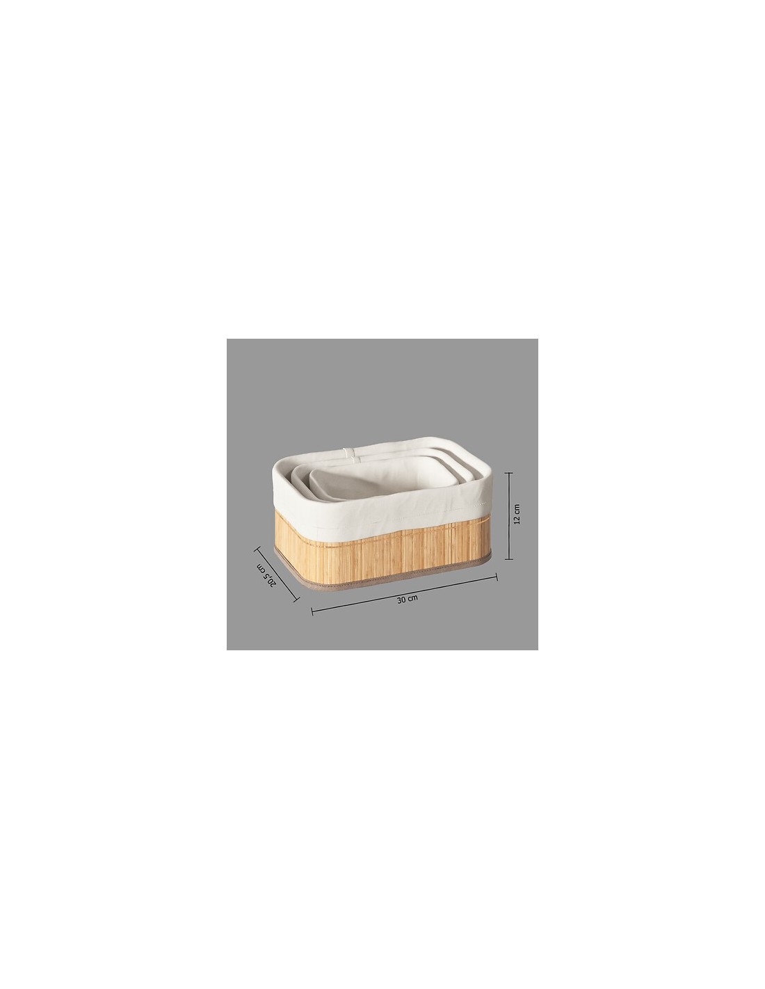 Set di 3 ceste in bambù naturale | shopincasa.it