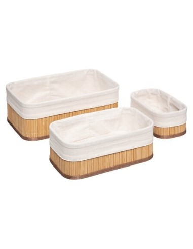 Set di 3 ceste in bambù naturale | shopincasa.it