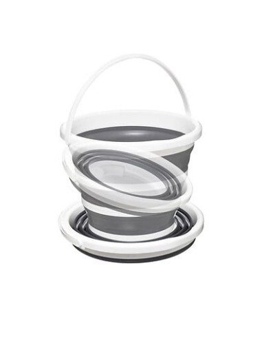 Secchio richiudibile 10 L bianco/grigio | shopincasa.it