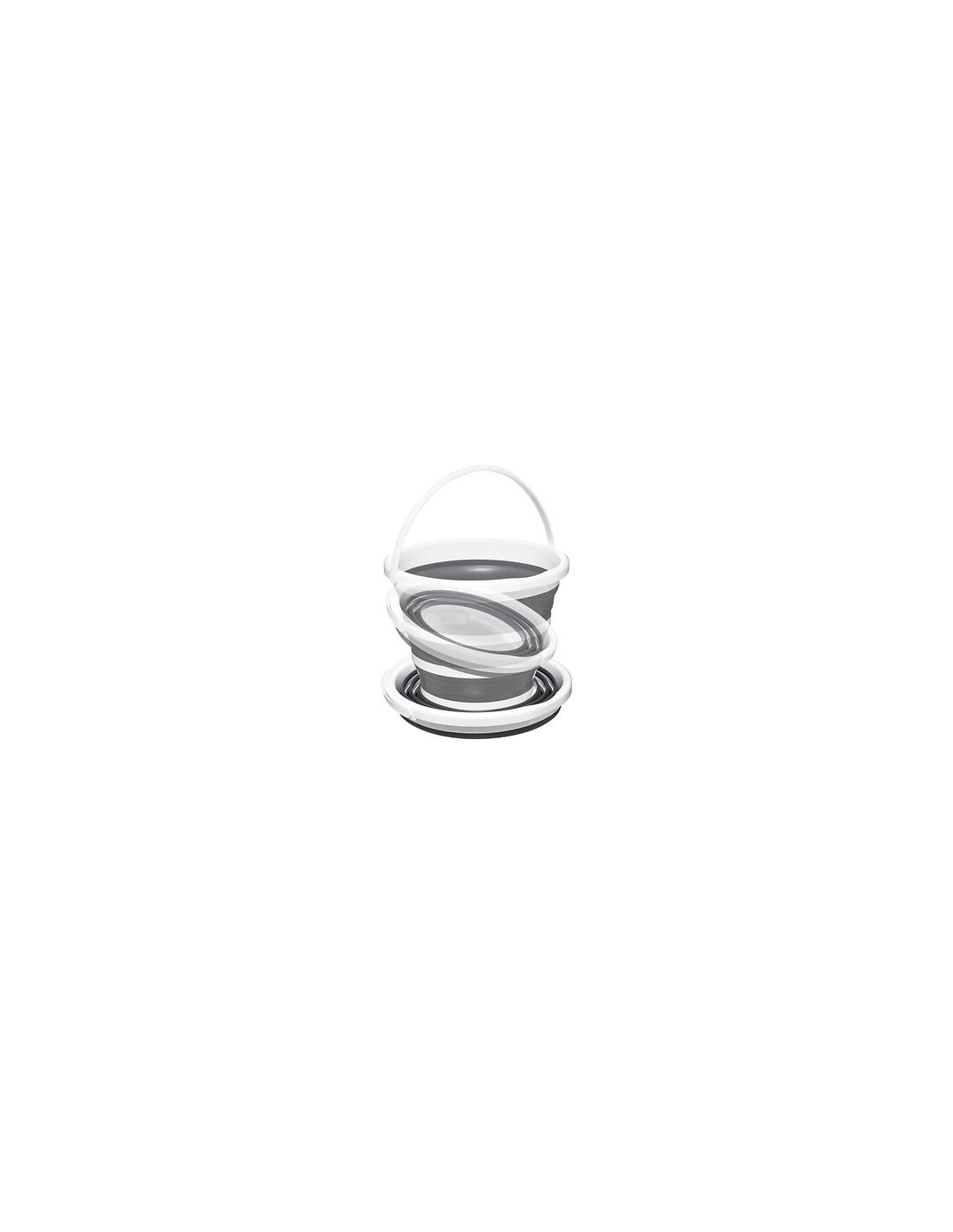 Secchio richiudibile 10 L bianco/grigio | shopincasa.it