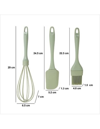 Set di utensili da pasticceria x3 colori assortiti | shopincasa.it
