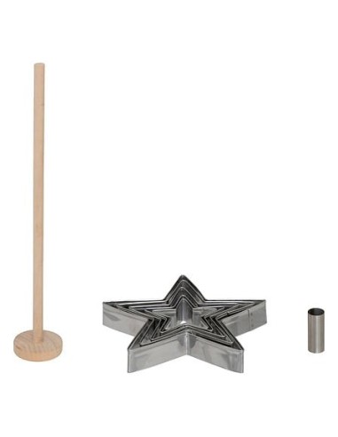 Set 5 stampini, 1 cilindro e 1 timbro biscotti stella Natale | shopincasa.it
