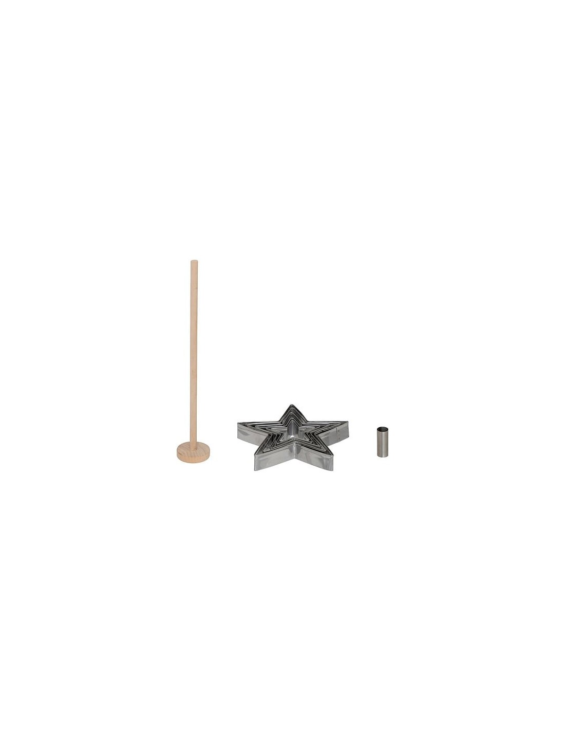 Set 5 stampini, 1 cilindro e 1 timbro biscotti stella Natale | shopincasa.it