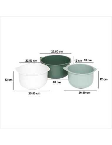 Set di 3 ciotole per mixer impilabili | shopincasa.it