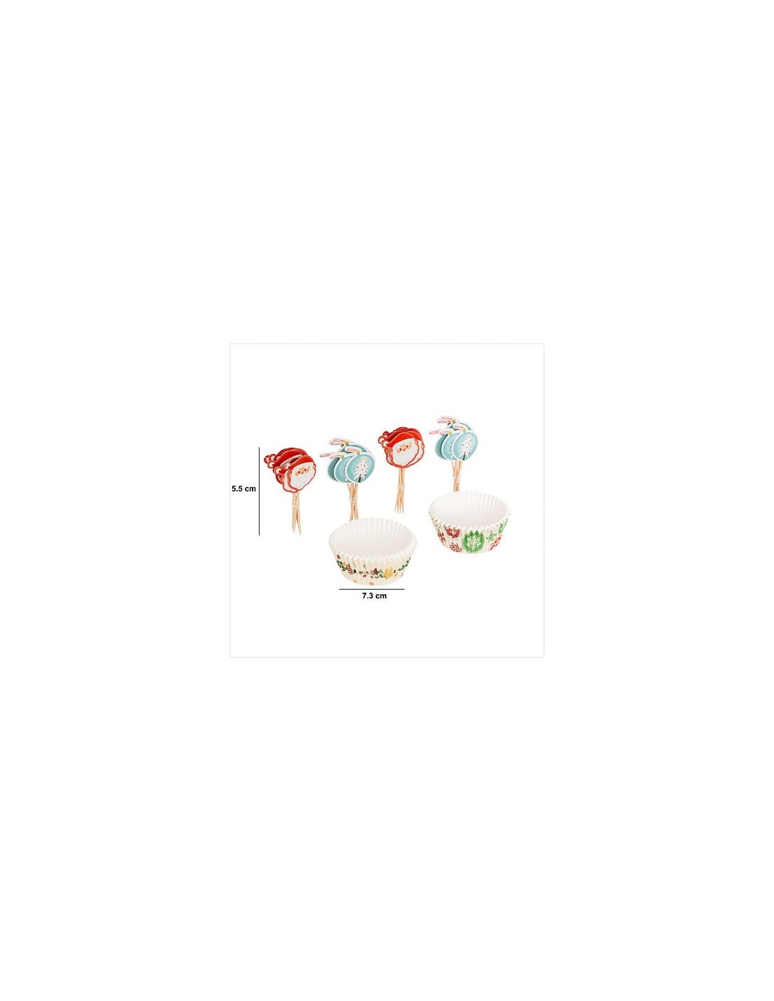 Set 50 pirottini e 25 stecchini decorativi Natale | shopincasa.it