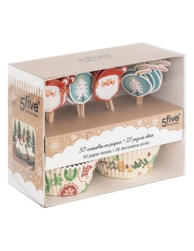 Set 50 pirottini e 25 stecchini decorativi Natale | shopincasa.it