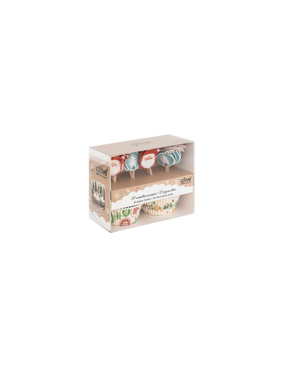 Set 50 pirottini e 25 stecchini decorativi Natale | shopincasa.it