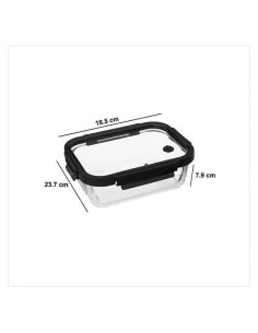 CONTENITORE 202503 CLIPEAT 1,3LT VETRO 18X24X8CM su Shop in Casa 2