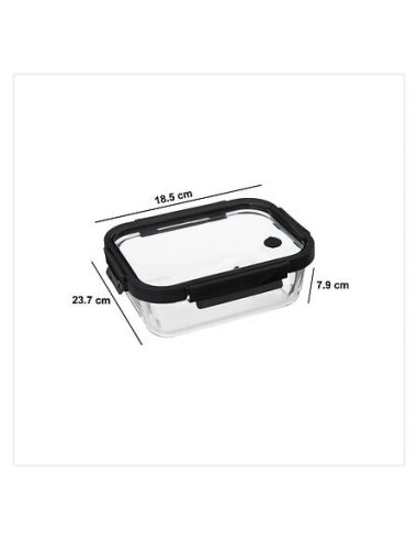 CONTENITORE 202503 CLIPEAT 1,3LT VETRO 18X24X8CM su Shop in Casa