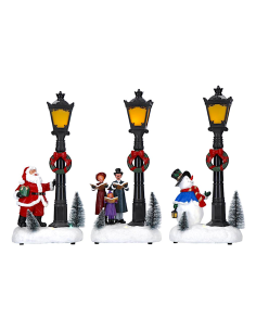 GIOSTRINE E VILLAGGI: vendita online Scenario di Natale lampione con led assortito, decorazione luminosa, la magia di Natale ...