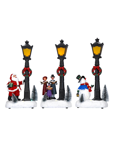 GIOSTRINE E VILLAGGI: vendita online Scenario di Natale lampione con led assortito, decorazione luminosa, la magia di Natale ...