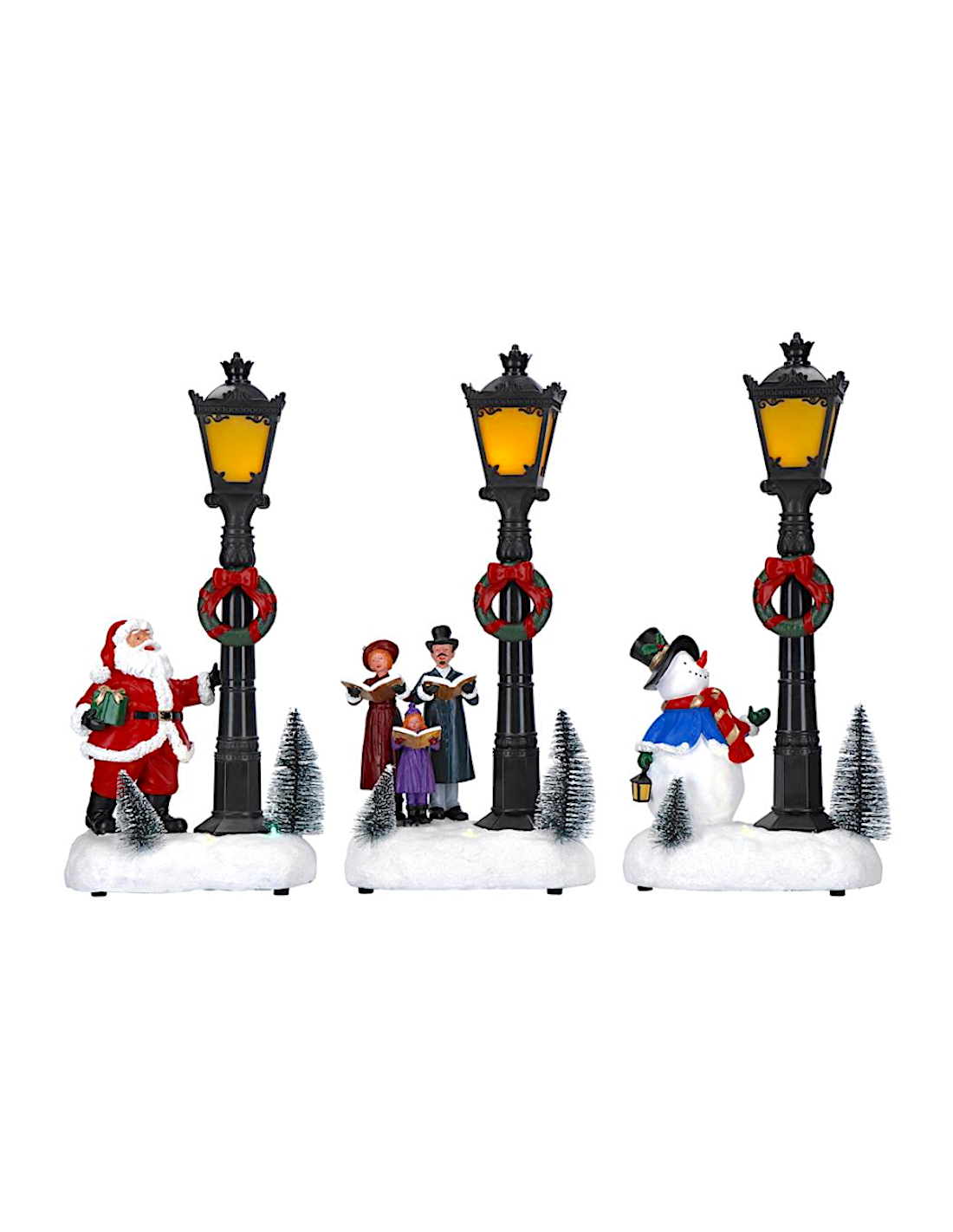 GIOSTRINE E VILLAGGI: vendita online Scenario di Natale lampione con led assortito, decorazione luminosa, la magia di Natale ...