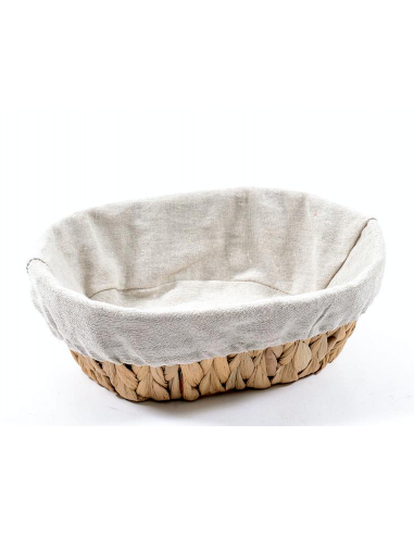 Cestino in Banano e Tessuto 27x20x9 cm - Naturale ed Elegante | shopincasa.it