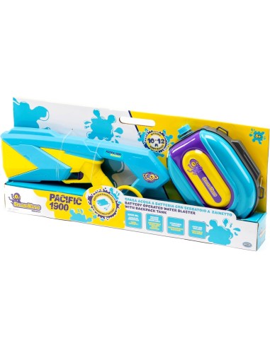 GIOCHI MARE: vendita online PISTOLA AD ACQUA 48CM, CAPACITÀ SERBATOIO 1900 ML, ETÀ CONSIGLIATA +6 ANNI, COLORE AZZURRO E GIAL...