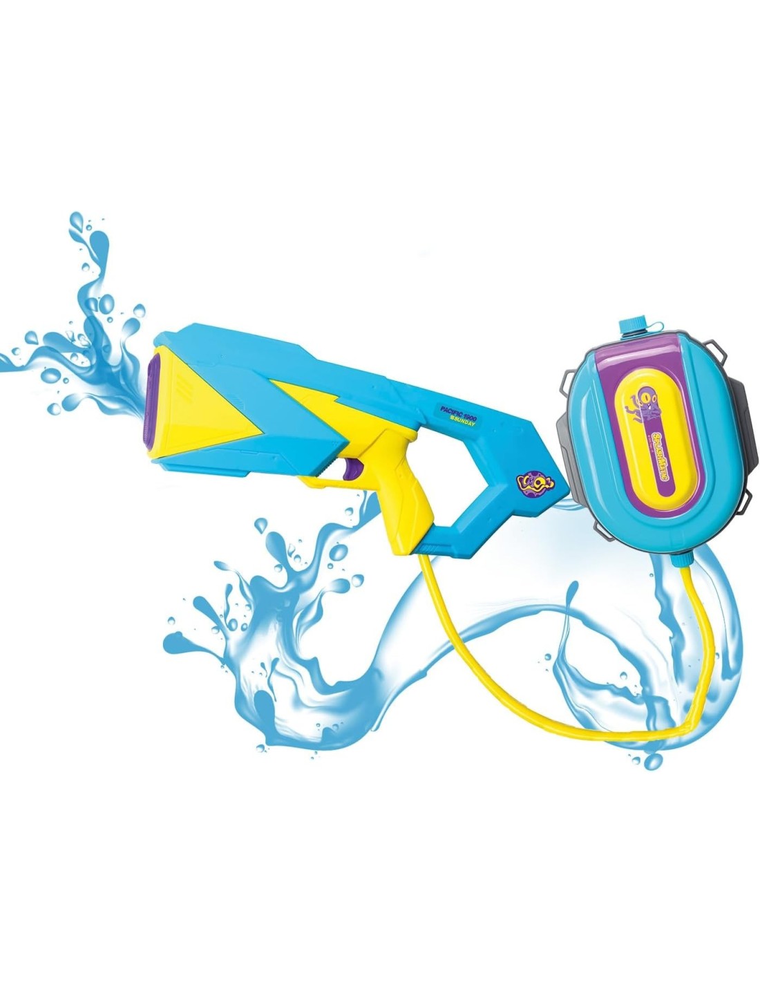 GIOCHI MARE: vendita online PISTOLA AD ACQUA 48CM, CAPACITÀ SERBATOIO 1900 ML, ETÀ CONSIGLIATA +6 ANNI, COLORE AZZURRO E GIAL...