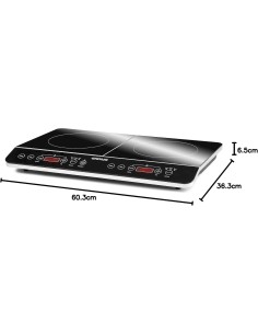 G3 Ferrari G10047 Piastra ad Induzione Doppia "Hi-Tech Chef" 3500W,...