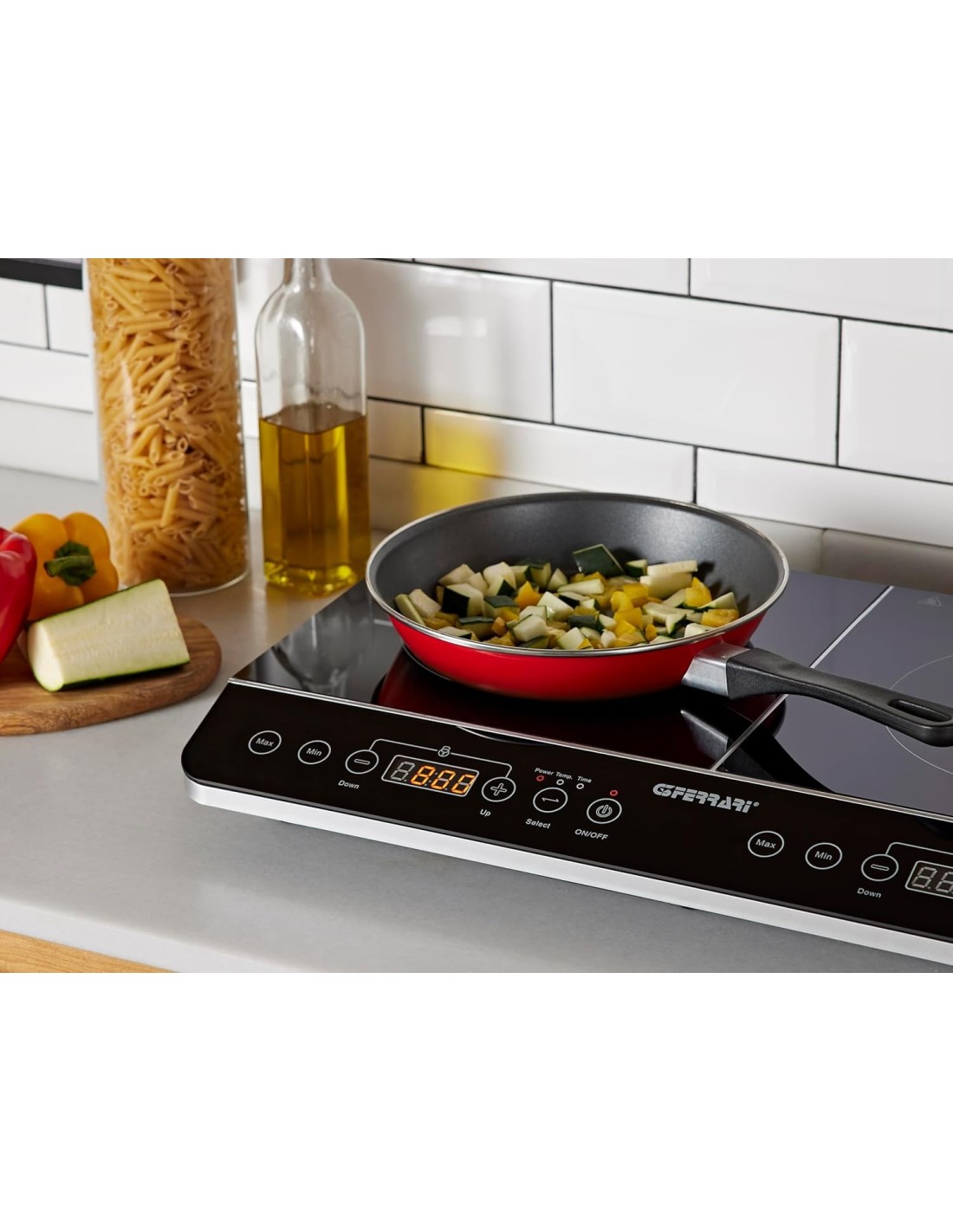 G3 Ferrari G10047 Piastra ad Induzione Doppia "Hi-Tech Chef" 3500W,...