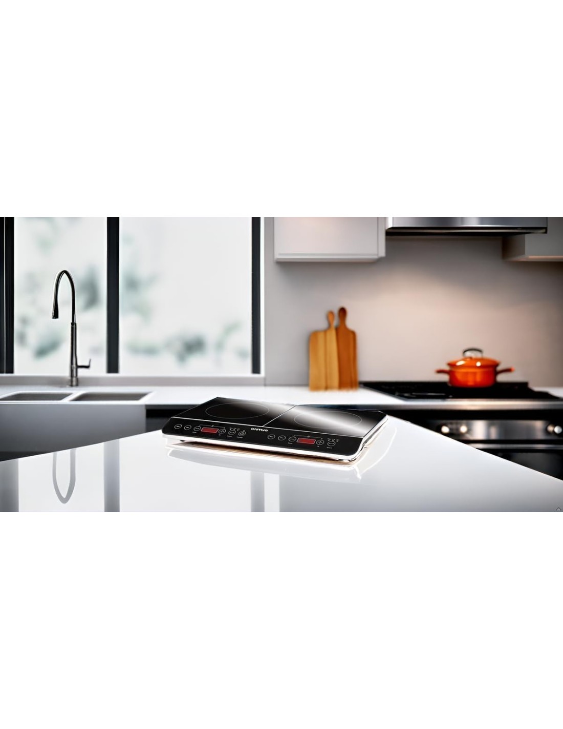 G3 Ferrari G10047 Piastra ad Induzione Doppia "Hi-Tech Chef" 3500W,...