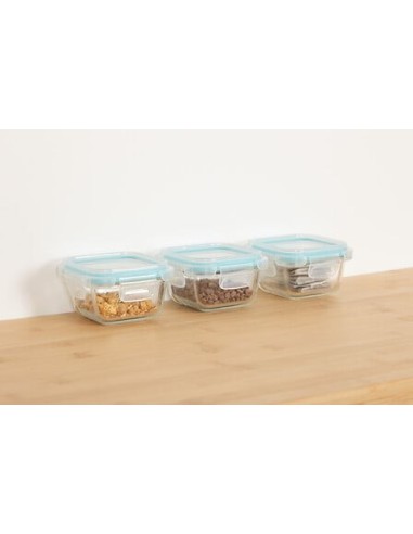 Set 3 contenitori 0,18 L Clipeat in vetro trasparente | shopincasa.it